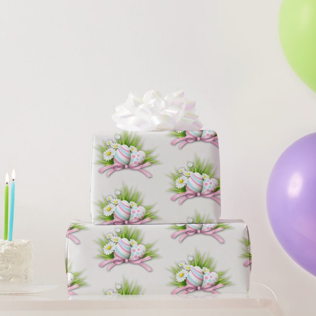 Påskägg med menyfliksområdet Rosa Presentpapper (Festgåvor)