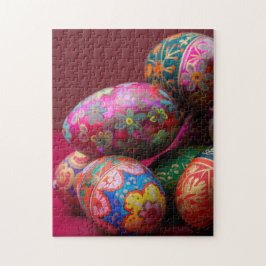 Påskägg med rak färgad med spa- pussel