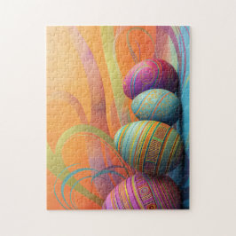 Påskägg med snabb bakgrund pussel