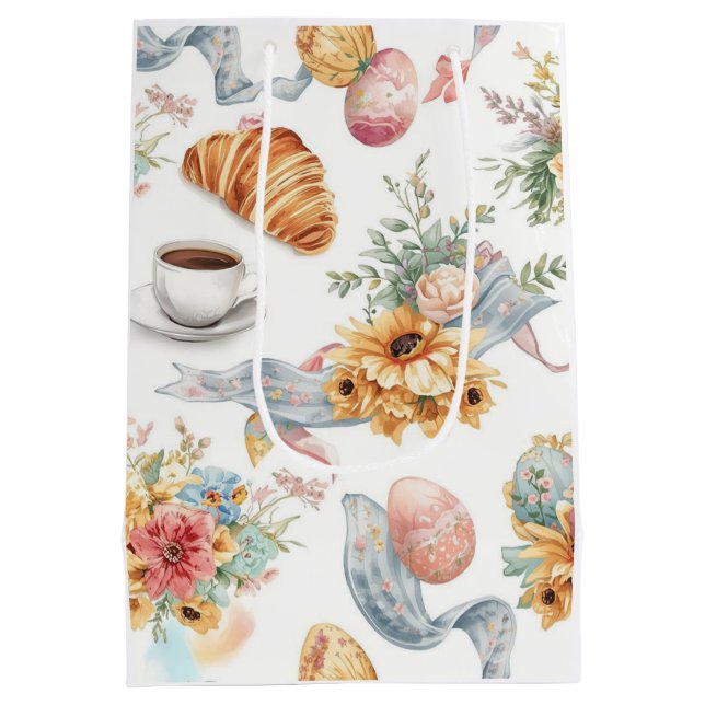Påskägg med te och blommor akvarell (Baksidan)