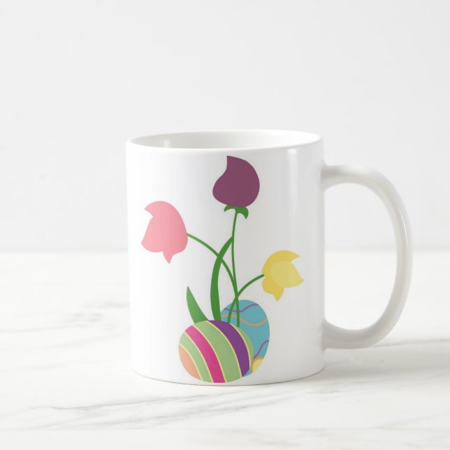 påskägg med Vår blommor Kaffemugg (Höger)