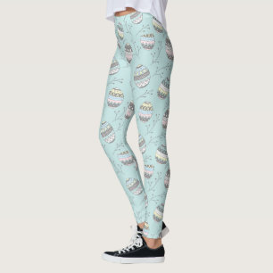 Påskägg mönster leggings