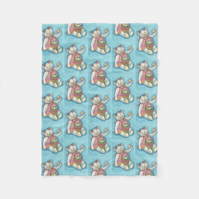 PÅSKÄGG NALLE FLEECE BLANKET SM (Framsidan)