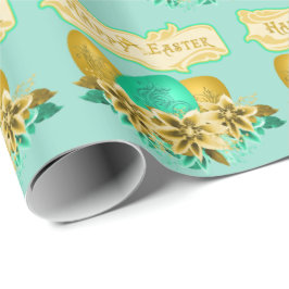 Påskägg och blommor Glad påsk Presentpapper