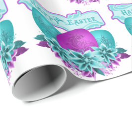 Påskägg och blommor Glad påsk Presentpapper
