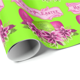 Påskägg och blommor Glad påsk Presentpapper