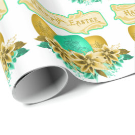 Påskägg och blommor Glad påsk Presentpapper