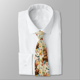 Påskägg och blommor Mönster Slips