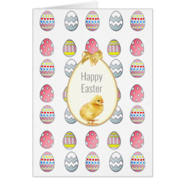 Påskägg och Cute-Chick Hälsningskort
