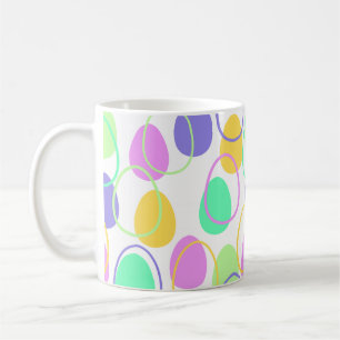 Påskägg och konturer Kaffe Mugg