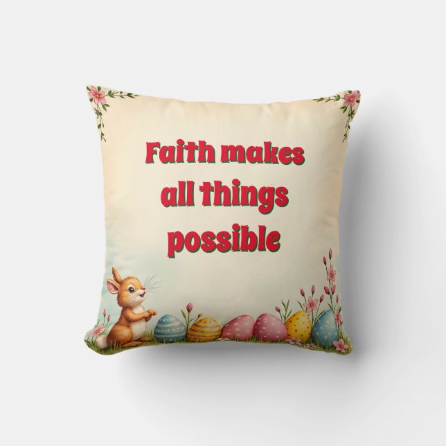 Påskägg och liten mängd kanin kudde (Framsida)