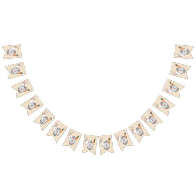 Påskägg och Påskhare av vattenfärg Vimplar (Alla)