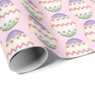 Påskägg om rosa presentpapper