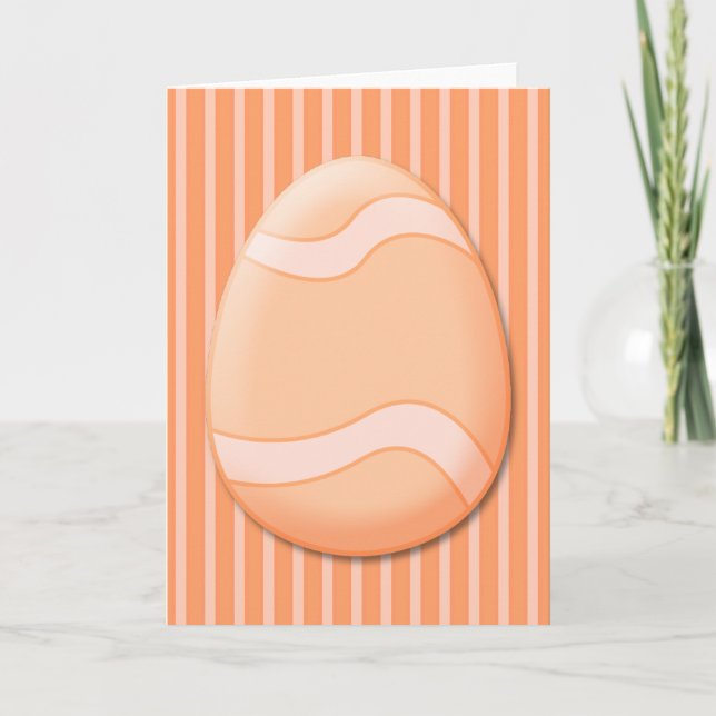 Påskägg (Orange) hälsningskort Helgkort (Framsida)
