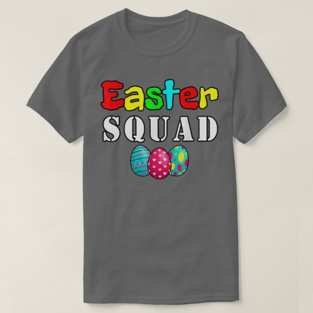 Påskägg på påsk Squad  T Shirt (Design framsida)
