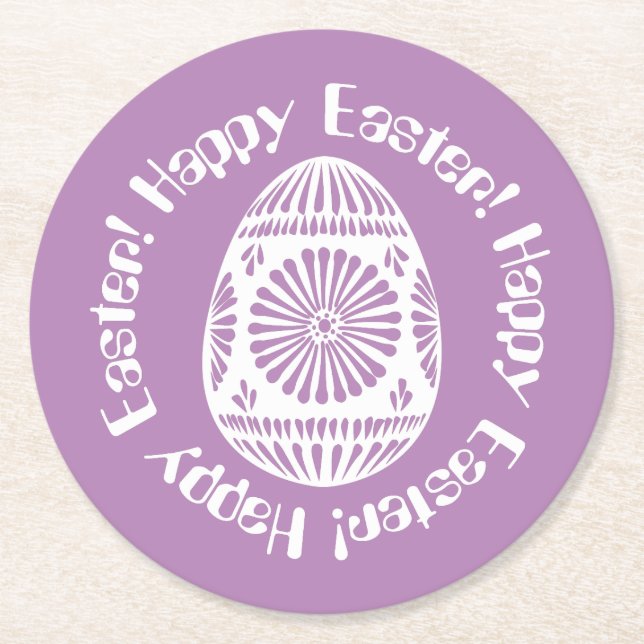 PÅSKÄGG PAPPERT UNDERLÄGG 2 PAPPER RUND (Framsidan)