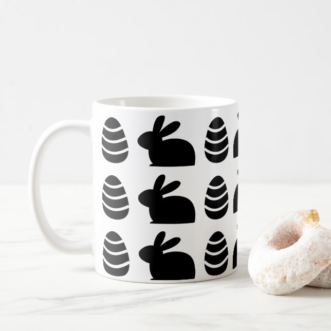 Påskägg påskharen Glad påsk Mönster  Kaffemugg (Med munk)