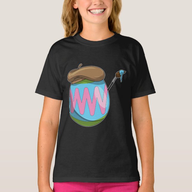 Påskägg Påskmålning Målarpensel T Shirt (Framsida)