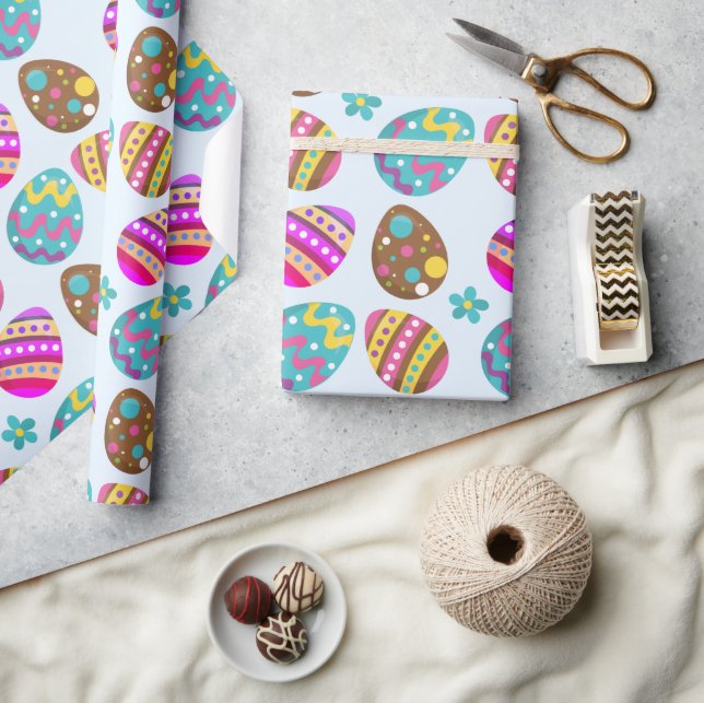 Påskägg Pastel Blue Gift Presentpapper (Hantverk)