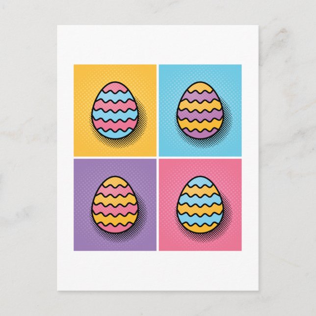 Påskägg PIP Art Aesthetic Vykort (Framsida)