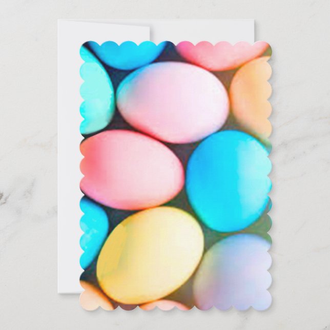 Påskägg-platta Helgdag Julkort (Framsida)