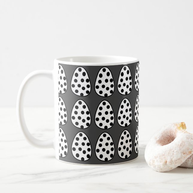 Påskägg prickmönster Glad påsk Mönster  Kaffemugg (Med munk)