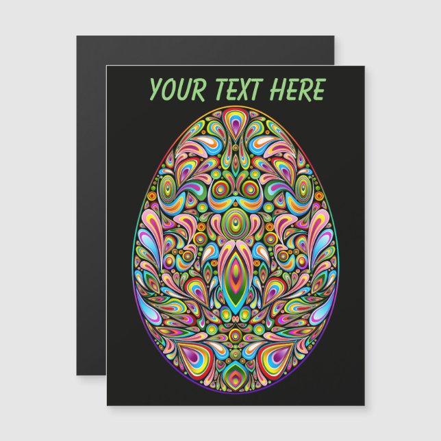 Påskägg Psykedelisk Design Barn Ekologisk T-Shirt (Fram/baksida)