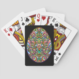 Påskägg Psykedelisk Design Barn Ekologisk T-Shirt Casinokort