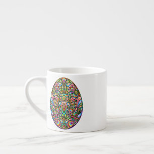Påskägg Psykedelisk Design Barn Ekologisk T-Shirt Espressomugg