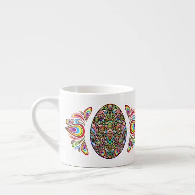 Påskägg Psykedelisk Design Barn Ekologisk T-Shirt Espressomugg (Vänster)