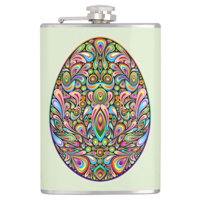 Påskägg Psykedelisk Design Barn Ekologisk T-Shirt Fickplunta (Framsidan)