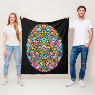Påskägg Psykedelisk Design Barn Ekologisk T-Shirt Fleecefilt