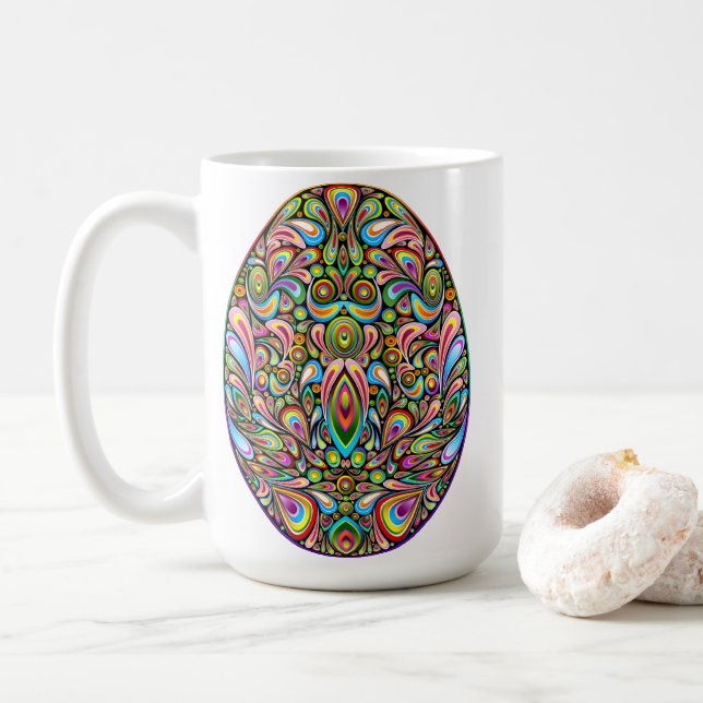 Påskägg Psykedelisk Design Barn Ekologisk T-Shirt Kaffemugg (Med munk)