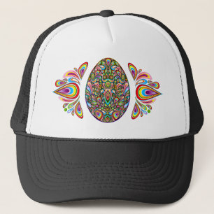 Påskägg Psykedelisk Design Barn Ekologisk T-Shirt Keps
