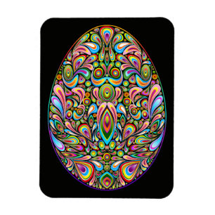 Påskägg Psykedelisk Design Barn Ekologisk T-Shirt Magnet