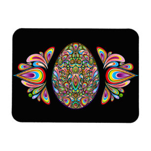 Påskägg Psykedelisk Design Barn Ekologisk T-Shirt Magnet