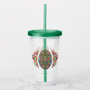 Påskägg Psykedelisk Design Barn Ekologisk T-Shirt Take Away Mugg