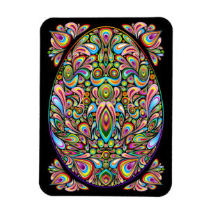 Påskägg Psykedelisk Design Magnet