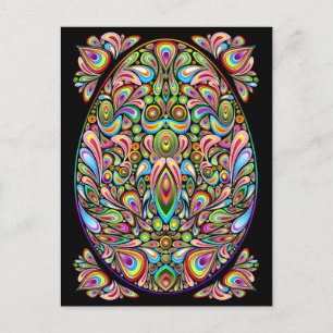 Påskägg Psykedelisk Design Vykort