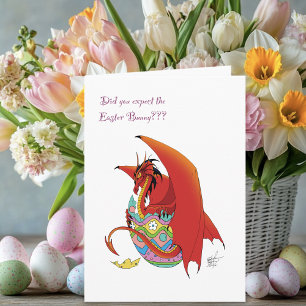 Påskägg Red Dragon Helgkort
