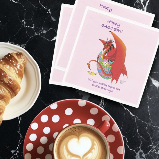 Påskägg Red Dragon Pappersservett (Skapare uppladdad)