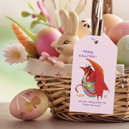 Påskägg Red Dragon Presentetikett