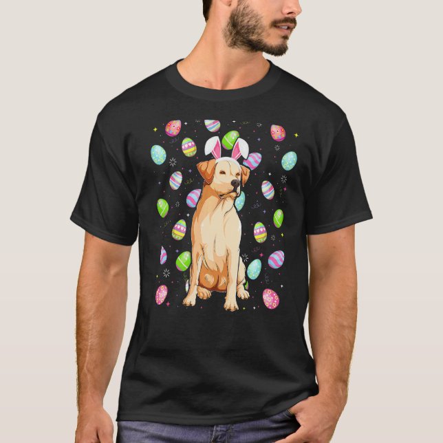 Påskägg Rolig Labrador Retriever Hund Påsk T Shirt (Framsida)