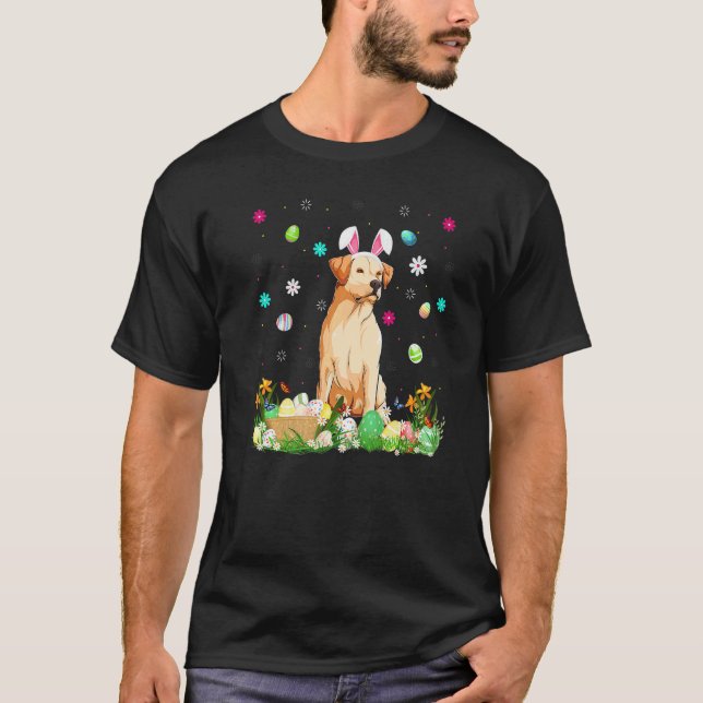 Påskägg Rolig Labrador Retriever Hund Påsk T Shirt (Framsida)