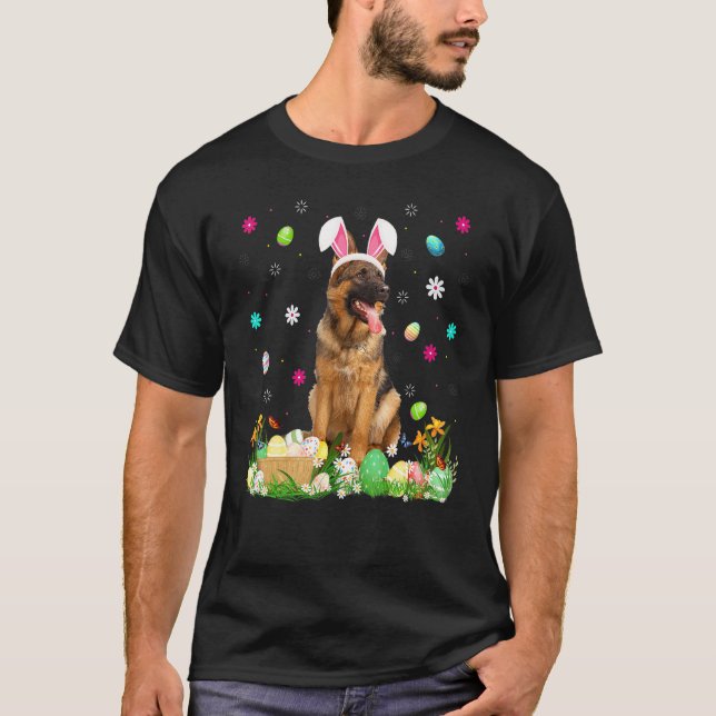 Påskägg Rolly tysk schäferhund påsksundae T Shirt (Framsida)