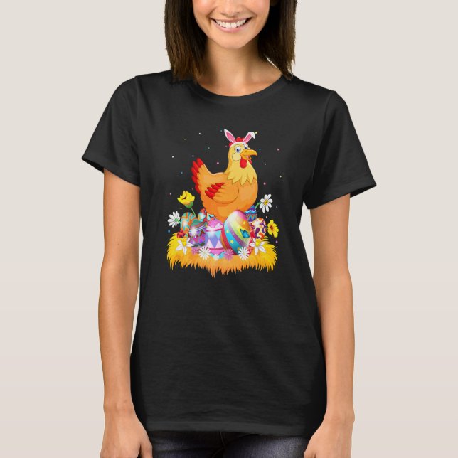 Påskägg Söt Kyckling Fågel Påsksöndag T Shirt (Framsida)
