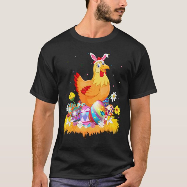Påskägg Söt kyckling Fågel Påsksöndag T Shirt (Framsida)