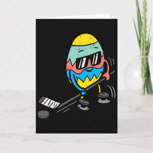 Påskägg spelar ishockey söta sportiga män pojkar kort
