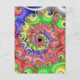 Påskägg Spiral Fractal Helg Vykort