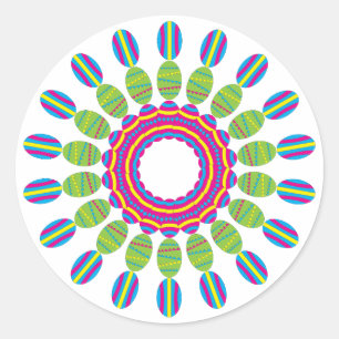 Påskägg Sticker Runt Klistermärke